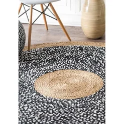 Clearance Kirklands Home Natural Lesha Round Rug, 8 ft.