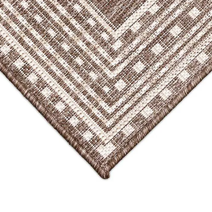 Clearance Kirklands Home Natural Linear Macy Indoor/Outdoor Area Rug, 4x7 Brown