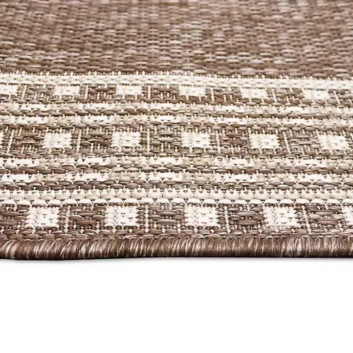 Clearance Kirklands Home Natural Linear Macy Indoor/Outdoor Area Rug, 4x7 Brown
