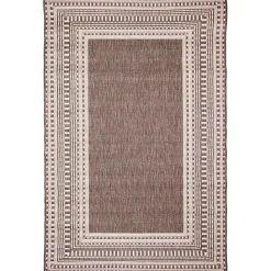 Sale Kirklands Home Natural Linear Macy Indoor/Outdoor Area Rug, 6x9 Brown