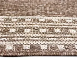 Outlet Kirklands Home Natural Linear Macy Indoor/Outdoor Area Rug, 7x9 Brown