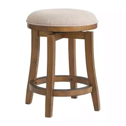 Sale Kirklands Home Natural Linen Barrel Base Swivel Counter Stool Tan