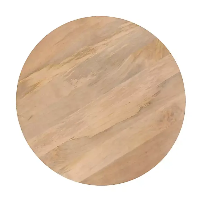 Online Kirklands Home Natural Mango Wood Round Kershaw Coffee Table Tan