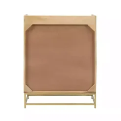 Best Kirklands Home Natural Marble Rattan Front Bar Cabinet