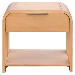 Best Kirklands Home Natural Modern Curve Nightsd Tan