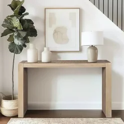 Discount Kirklands Home Natural Monterey Console Table Tan