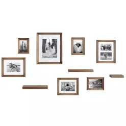 Online Kirklands Home Natural 10-pc. Gallery Wall Frame and Shelf Set Brown