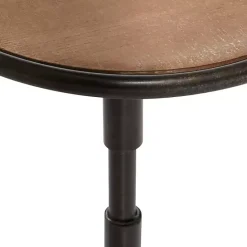 Clearance Kirklands Home Natural Pine and Gray Metal Accent Table, 21 in.