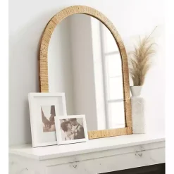 Online Kirklands Home Natural Rattan Arch Wall Mirror