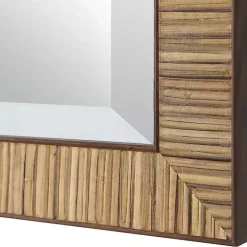 Clearance Kirklands Home Natural Rattan Beveled Wall Mirror