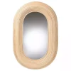 Best Kirklands Home Natural Rattan Boho Oval Wall Mirror