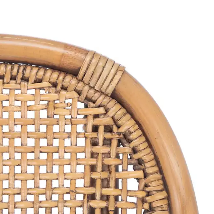Discount Kirklands Home Natural Rattan Charlie Accent Chair White