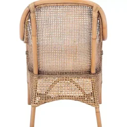 Discount Kirklands Home Natural Rattan Charlie Accent Chair White