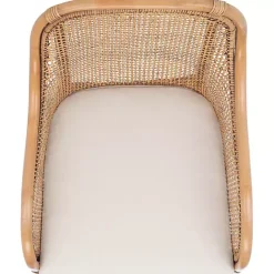 Discount Kirklands Home Natural Rattan Charlie Accent Chair White