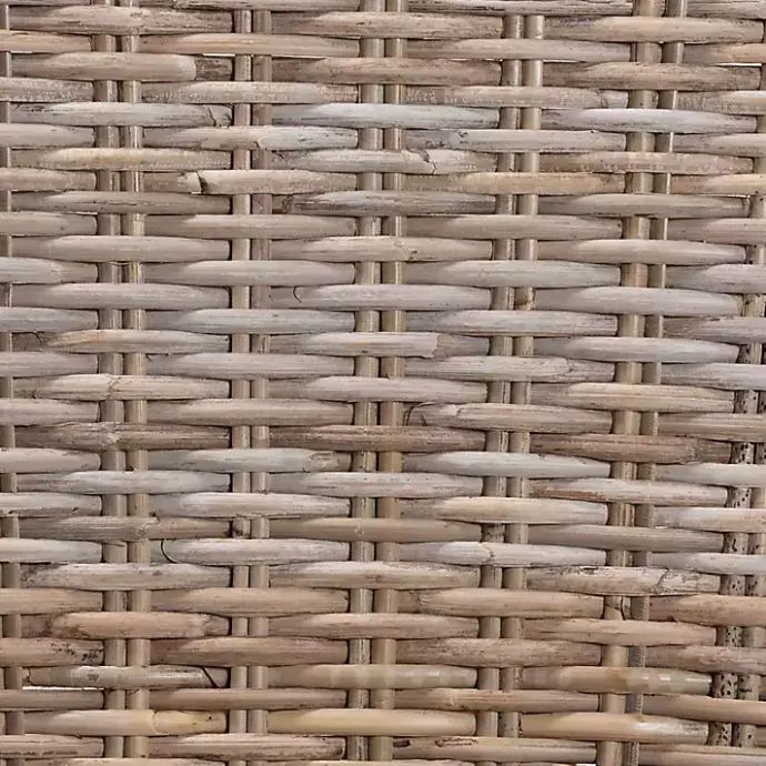 New Kirklands Home Natural Rattan Cutout Back Dining Chair Brown