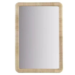 New Kirklands Home Natural Rattan Frame Rectangle Wall Mirror
