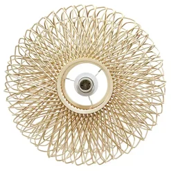 Kirklands Home Natural Rat Geometric Pendant Light Tan