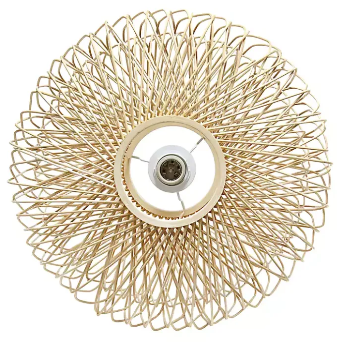 Kirklands Home Natural Rat Geometric Pendant Light Tan