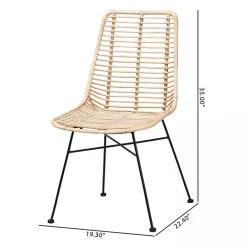 Online Kirklands Home Natural Rat Manhat Dining Chairs, Set of 2 Tan
