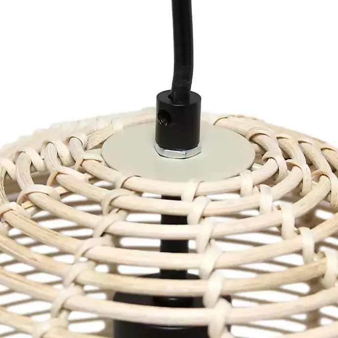 Kirklands Home Natural Rat Sphere Pendant Light Tan