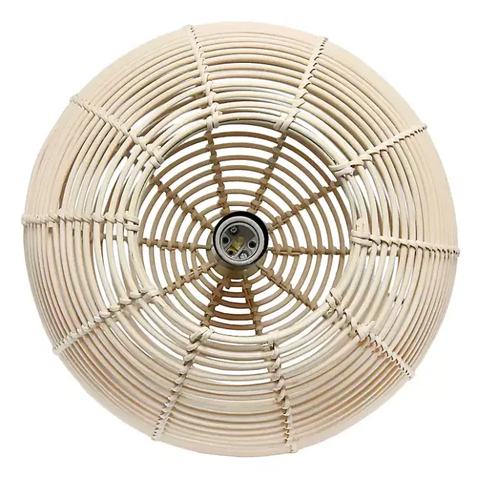 Kirklands Home Natural Rat Sphere Pendant Light Tan