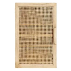 Outlet Kirklands Home Natural Rattan Wall Cabinet