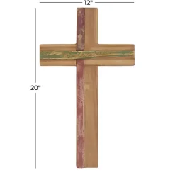 Online Kirklands Home Natural Reclaimed Wood Cross Wall Plaque Brown