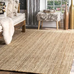 Discount Kirklands Home Natural Reno Woven Area Rug, 8x10 Tan