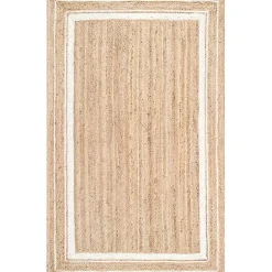 Best Kirklands Home Natural Renwick Braided Border Area Rug, 5x8