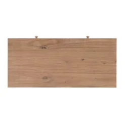Kirklands Home Natural Ripples 2-Drawer Wood Desk Brown