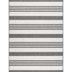 Outlet Kirklands Home Natural Robin Stripe Outdoor Rug, 5x7 Tan