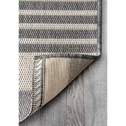 Outlet Kirklands Home Natural Robin Stripe Outdoor Rug, 5x7 Tan