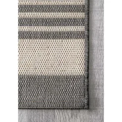 Outlet Kirklands Home Natural Robin Stripe Outdoor Rug, 5x7 Tan