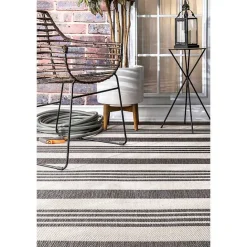 Outlet Kirklands Home Natural Robin Stripe Outdoor Area Rug, 6x9