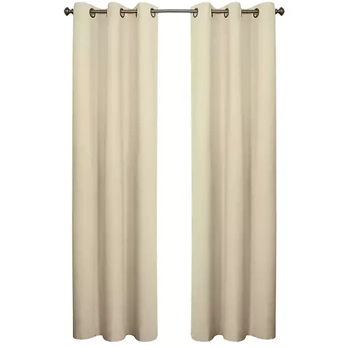 Clearance Kirklands Home Natural Room Darkening Curtain Panel Set, 72 in. Tan