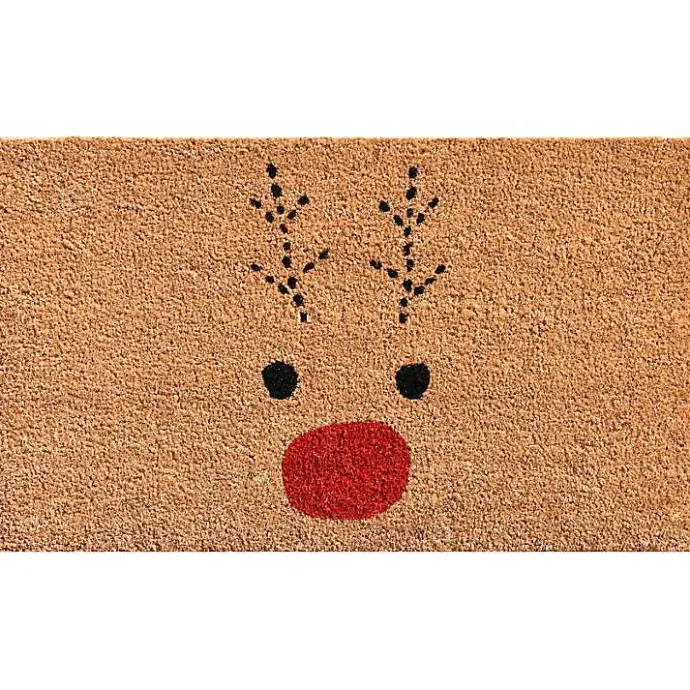 New Kirklands Home Natural Rudolph Coir and Vinyl Doormat, 29 in. Tan