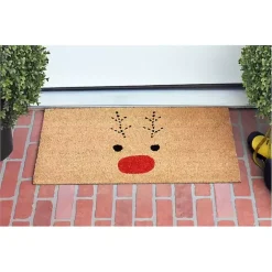 New Kirklands Home Natural Rudolph Coir and Vinyl Doormat, 29 in. Tan