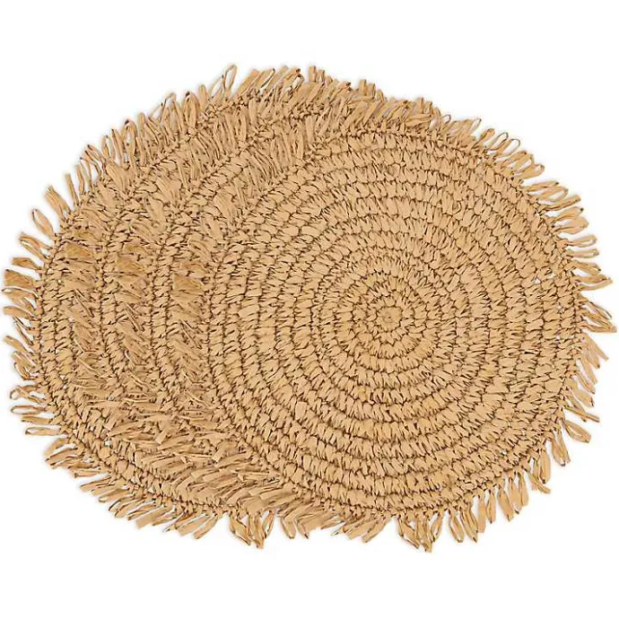 Kirklands Home Natural Rustic Raffia Placemats, Set of 4 Tan