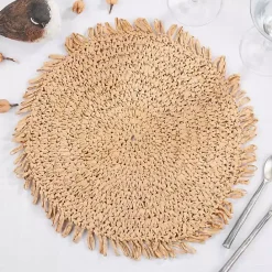 Kirklands Home Natural Rustic Raffia Placemats, Set of 4 Tan