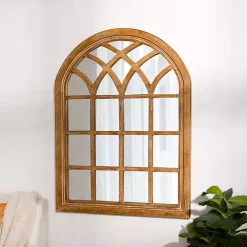 Kirklands Home Natural Sadie Arch Mirror Brown
