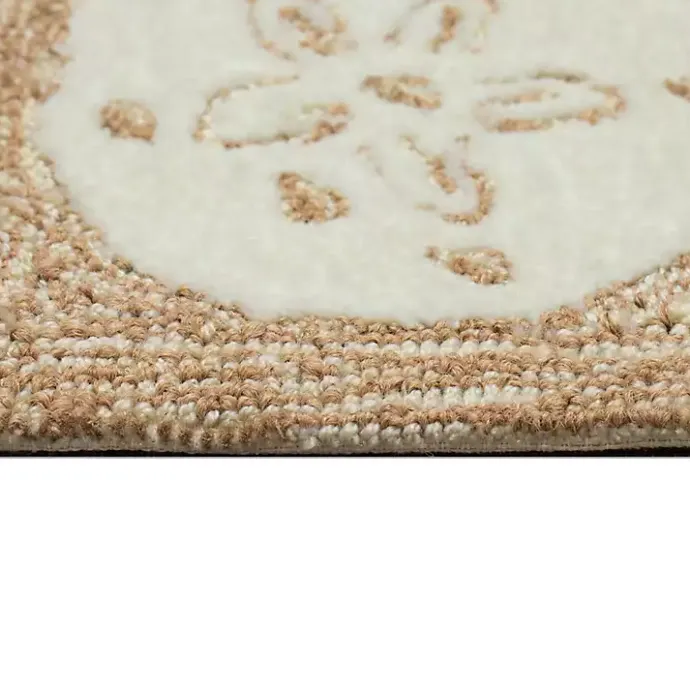 Online Kirklands Home Natural Sand Dollar Outdoor Accent Rug