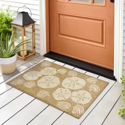Online Kirklands Home Natural Sand Dollar Outdoor Accent Rug