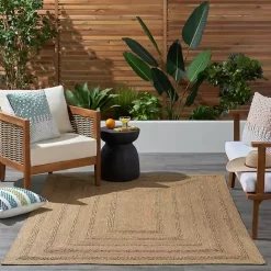 Online Kirklands Home Natural Seagrass Indoor/Outdoor Area Rug, 4x6 Tan