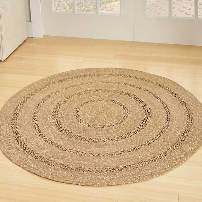 Hot Kirklands Home Natural Seagrass Indoor/Outdoor Area Rug, 5x5 Tan
