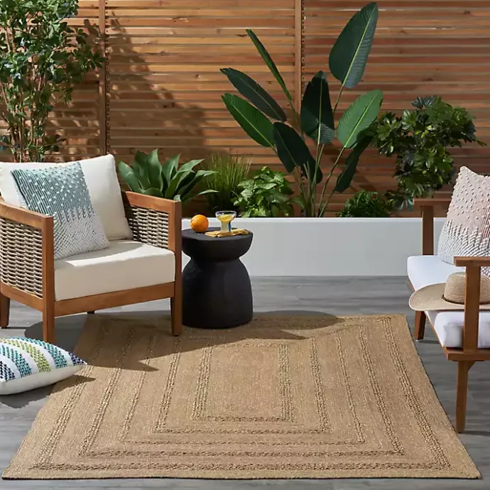Kirklands Home Natural Seagrass Indoor/Outdoor Area Rug, 5x7 Tan