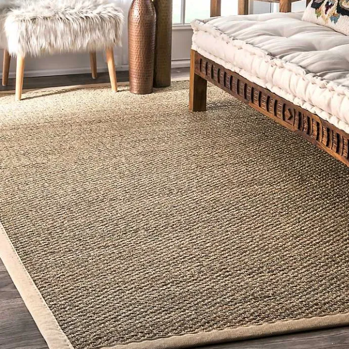 Hot Kirklands Home Natural Seagrass Percey Area Rug, 5x8 Tan