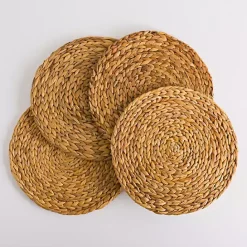Outlet Kirklands Home Natural Seagrass Woven Round Placemats, Set of 4 Tan