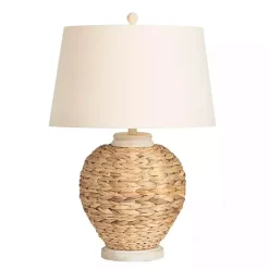 Hot Kirklands Home Natural Seagrass Woven Table Lamp Ivory