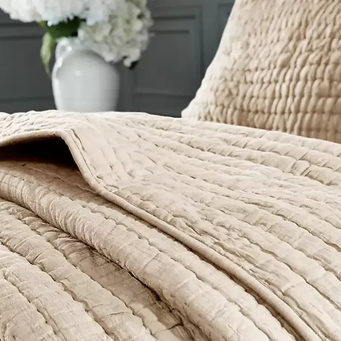 Sale Kirklands Home Natural Serene Quilted 3-pc. King Coverlet Set Tan