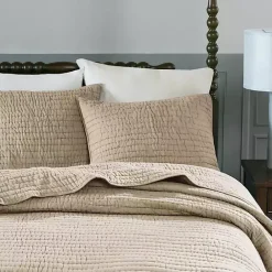 Sale Kirklands Home Natural Serene Quilted 3-pc. King Coverlet Set Tan
